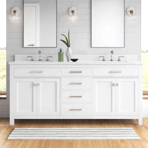 Wildon Home® Edlefsen 71'' Double Bathroom Vanity with Engineered